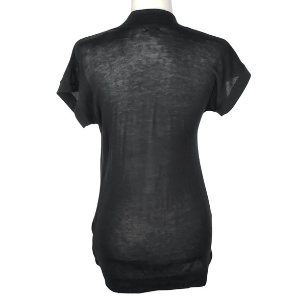 Mossimo Knit Short Sleeve Black Cardigan Sweater - Picture 2 of 9